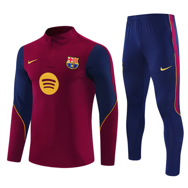 Mens Barcelona Training Suit Burgundy 2026/27