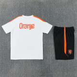 Mens Netherlands Short Training Suit White 2026