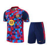 Mens Barcelona Short Training Suit Red - Blue 2026/27