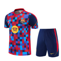 Mens Barcelona Short Training Suit Red - Blue 2026/27