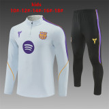 Kids Barcelona Training Suit Light Grey 2026/27