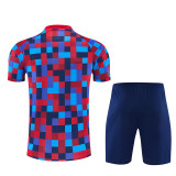 Mens Barcelona Short Training Suit Red - Blue 2026/27