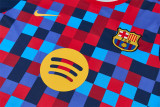 Mens Barcelona Short Training Suit Red - Blue 2026/27