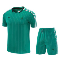Mens Liverpool Short Training Suit Green 2025/26