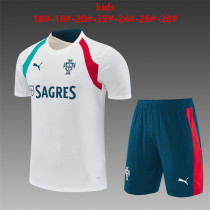 Kids Portugal Short Training Suit White 2026