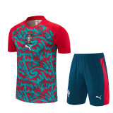 Mens Portugal Short Training Suit Red Pattern 2026