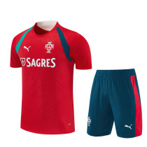 Mens Portugal Short Training Suit Red 2026