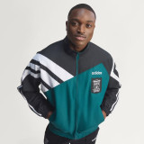 Mens Liverpool Retro Windrunner Jacket Black - Green 1995/96