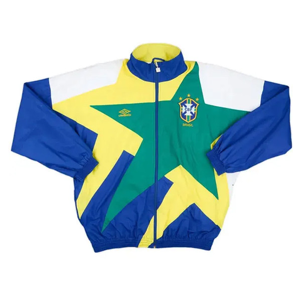 Mens Brazil Retro Windrunner Jacket Blue 1992/93