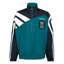 Mens Liverpool Retro Windrunner Jacket Black - Green 1995/96