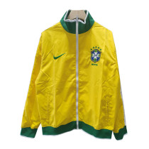 Mens Brazil Retro Windrunner Jacket Yellow 2010/11