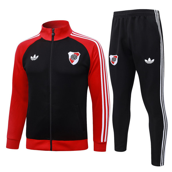 Mens River Plate Jacket + Pants Training Suit Black 2026/27