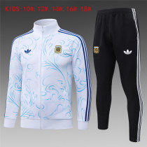 Kids Argentina Jacket + Pants Training Suit White 2026