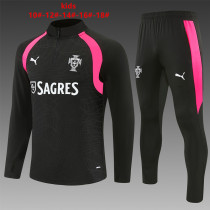 Kids Portugal Training Suit Black 2026