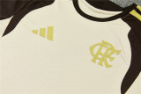Mens Flamengo Short Training Suit Cream 2026/27