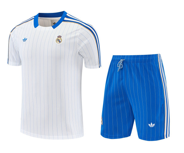 Mens Real Madrid Short Training Suit White 2025/26