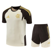 Mens Flamengo Short Training Suit Cream 2026/27