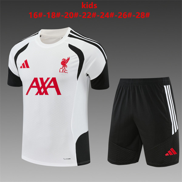 Kids Liverpool Short Training Suit White 2026/27