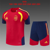 Kids Spain Short Training Suit Red 2026