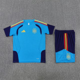 Mens Spain Short Training Suit Blue 2026