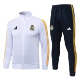 Mens Real Madrid Jacket + Pants Training Suit White II 2026/27