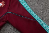 Mens Portugal Jacket + Pants Training Suit Burgundy 2026
