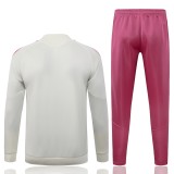 Mens Real Madrid Jacket + Pants Training Suit Cream 2026/27