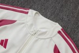 Mens Real Madrid Jacket + Pants Training Suit Cream 2026/27