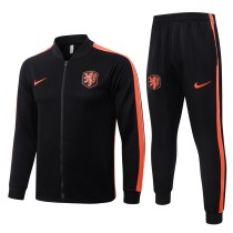 Mens Netherlands Jacket + Pants Training Suit Black 2026