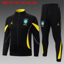 Kids Brazil Jacket + Pants Training Suit Black 2026