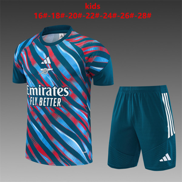 Kids Arsenal Short Training Suit Red - Blue 2026/27