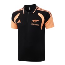 Mens Arsenal Polo Shirt Black - Orange 2026/27