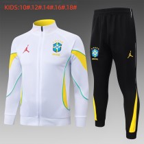 Kids Brazil Jacket + Pants Training Suit White 2026