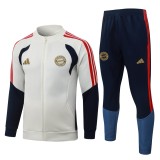 Mens Bayern Munich Jacket + Pants Training Suit Cream Royal 2026/27
