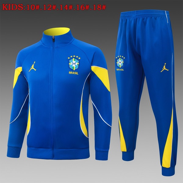 Kids Brazil Jacket + Pants Training Suit Blue 2026