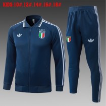 Kids Italy Jacket + Pants Training Suit Greyish Blue 2026