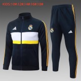 Kids Real Madrid Jacket + Pants Training Suit Royal 2026/27