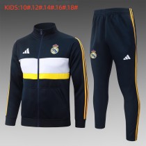 Kids Real Madrid Jacket + Pants Training Suit Royal 2026/27