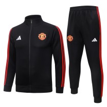 Mens Manchester United Jacket + Pants Training Suit Black 2026/27