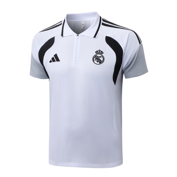 Mens Real Madrid Polo Shirt White 2026/27