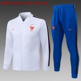 Kids France Jacket + Pants Training Suit White 2026