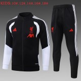 Kids Liverpool Jacket + Pants Training Suit Black 2026/27