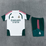 Kids Real Madrid Short Training Suit White 2026/27
