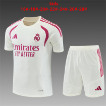Kids Real Madrid Short Training Suit Cream 2026/27