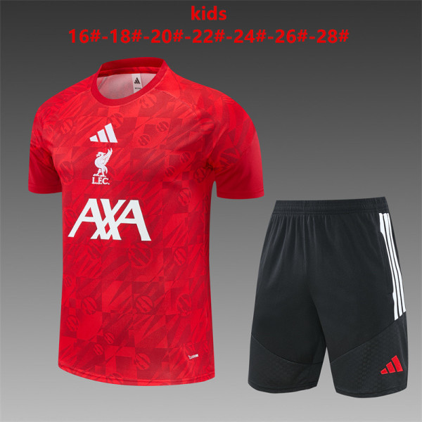 Kids Liverpool Short Training Suit Red 2026/27