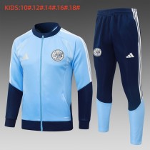 Kids Ajax Jacket + Pants Training Suit Light Blue 2026/27
