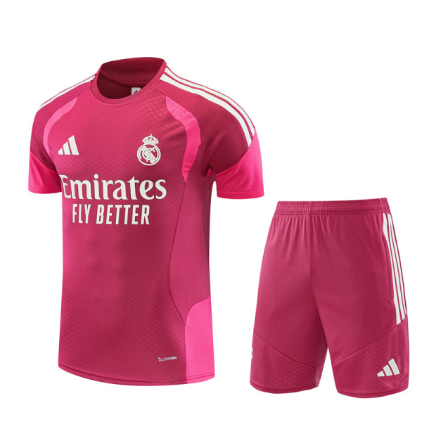 Mens Real Madrid Short Training Suit Pink 2026/27