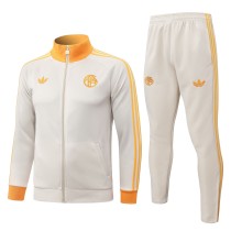 Mens Bayern Munich Jacket + Pants Training Suit Cream 2026/27