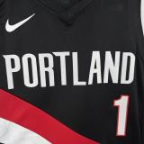 Mens Trail Blazers Nike Black 2026/27 Swingman Jersey - Icon Edition