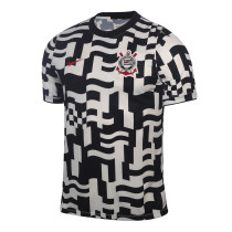 Mens Corinthians Short Training Pre-Match Black Patchwork Jersey 2026/27
